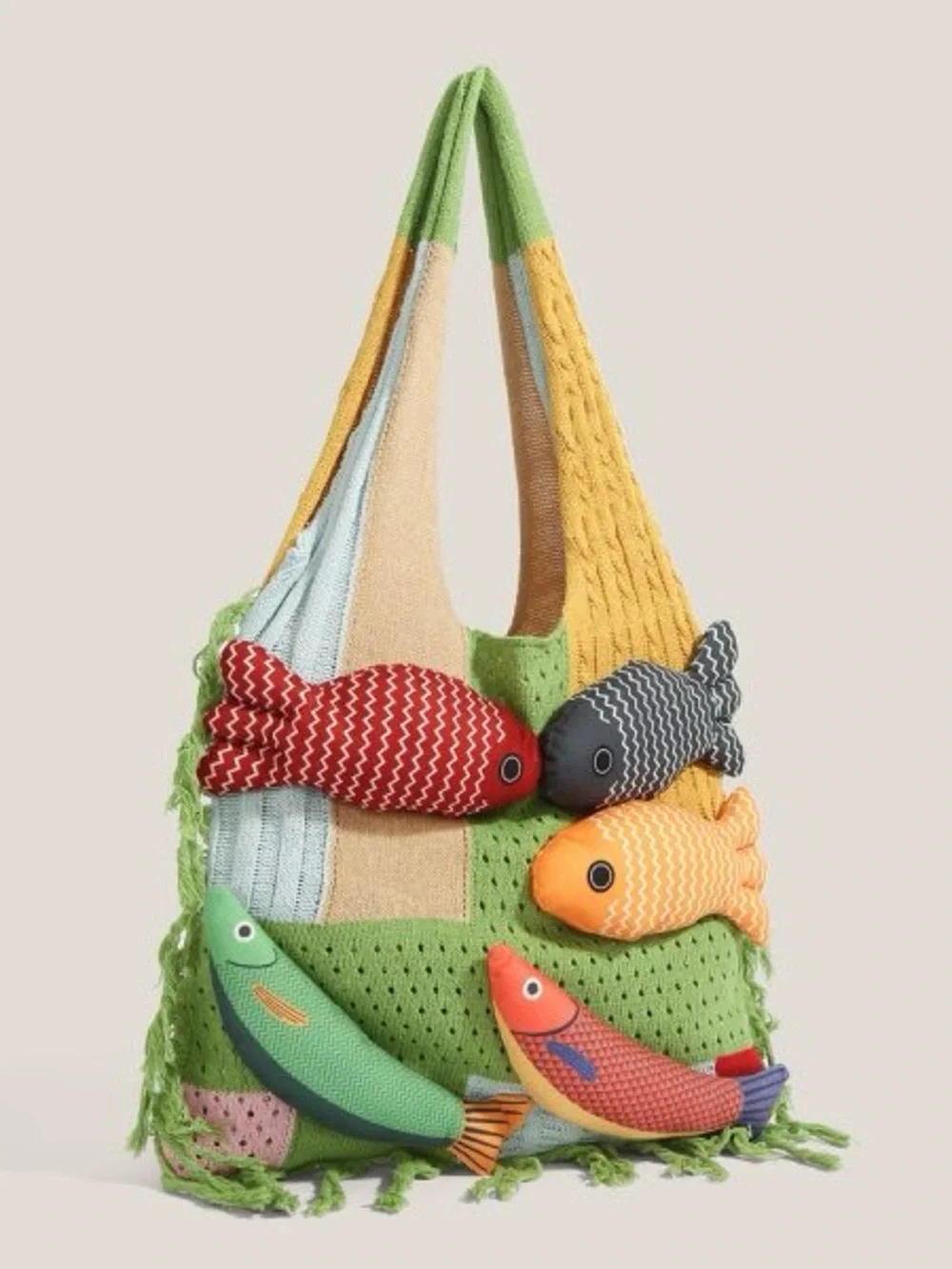 Colorful Art 3D Fish Tote Bag
